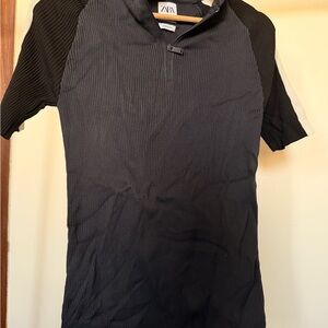 Zara Men's Black Polo Shirt